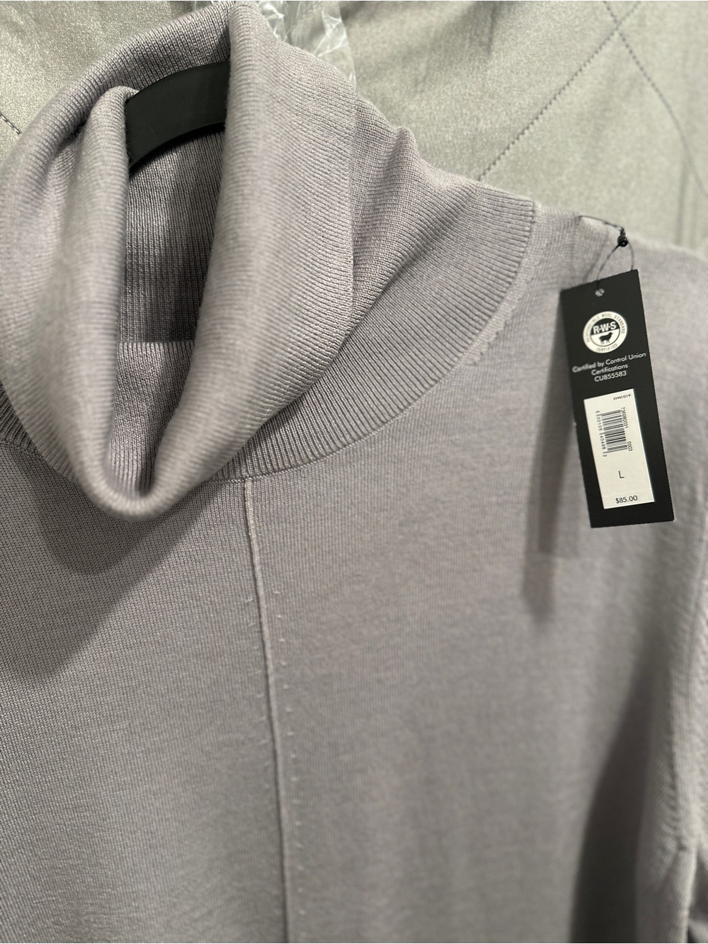 Banana Republic NWT Merino Wool Turtleneck Sweater- Grey Size L - Picture 2 of 5